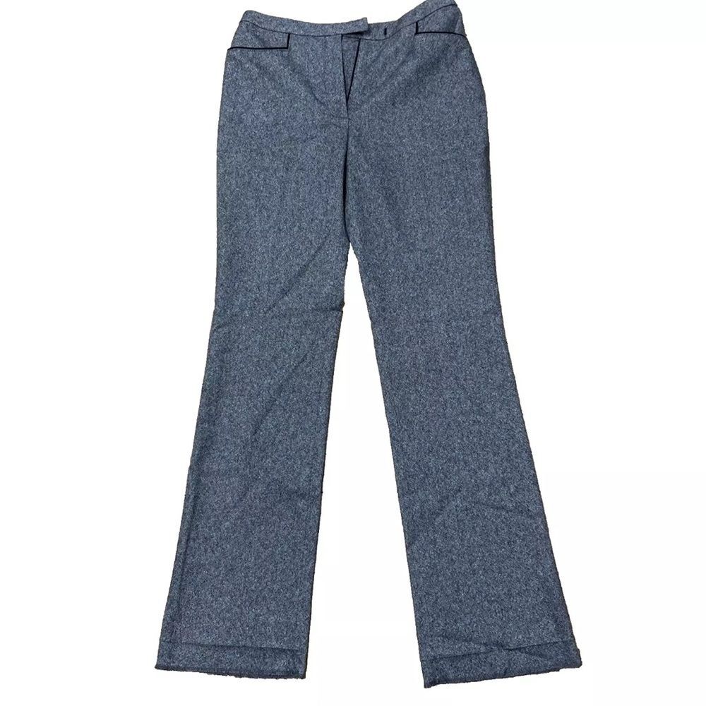 ANN TAYLOR Stretch Gray Wool Tweed Dress Pants Womens 6 Pro Office Career VTG 6